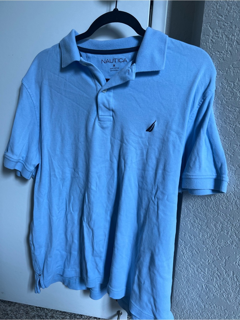 Nautica Men’s Sky Blue Polo with Sailboat Logo